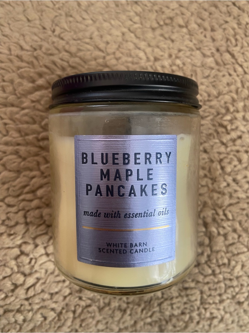 RARE Bath & Body Works White Barn Blueberry Maple Pancakes Candle 7oz